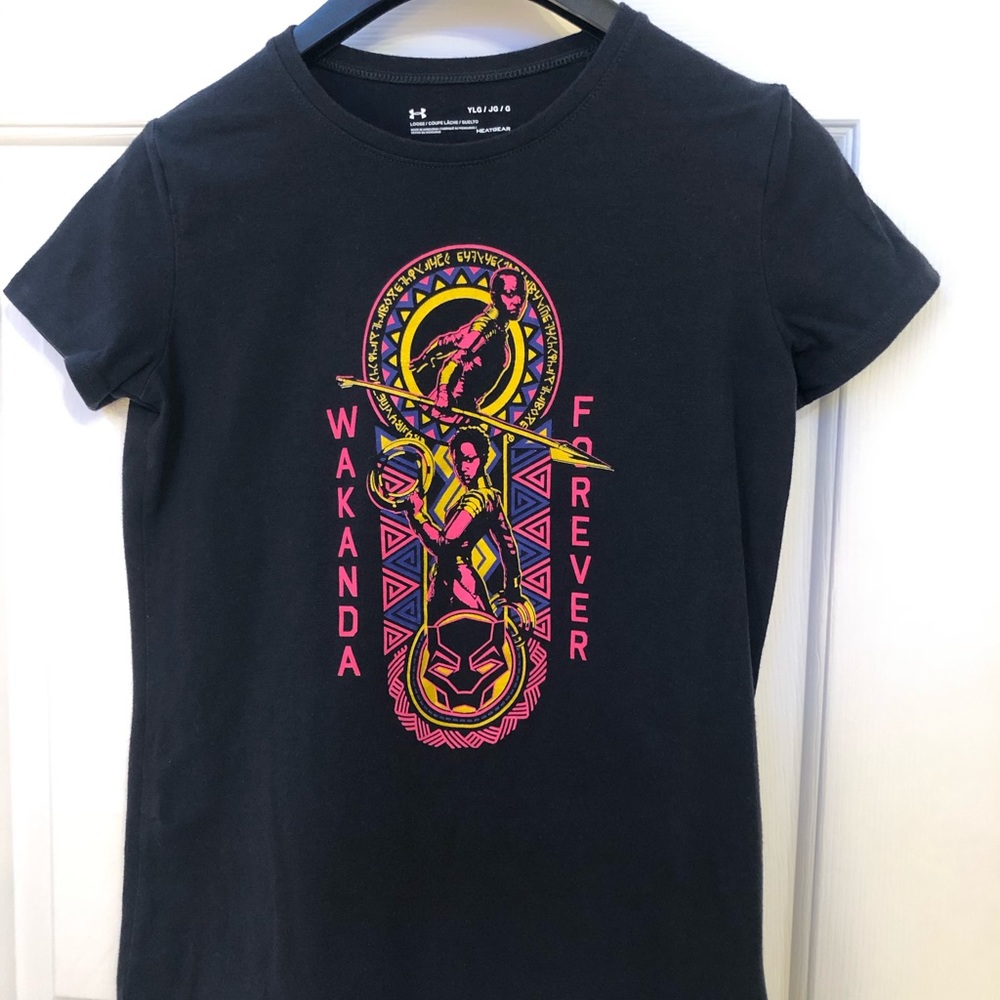 Girls UA Black Panther Shirt